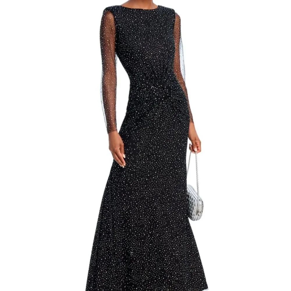Aqua x Wicked Embellished Twist Maxi Dress Size M NWT - Picture 2 of 5